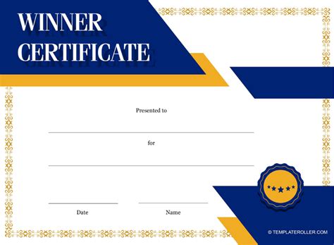 lottery winner certificate